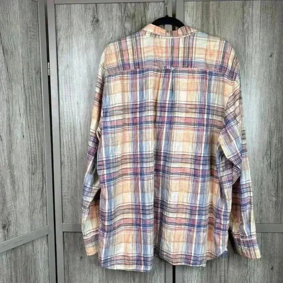Tommy Bahama Shirt Button Up Plaid  Multi colored Long Sleeves Sz 2XL - Picture 9 of 10